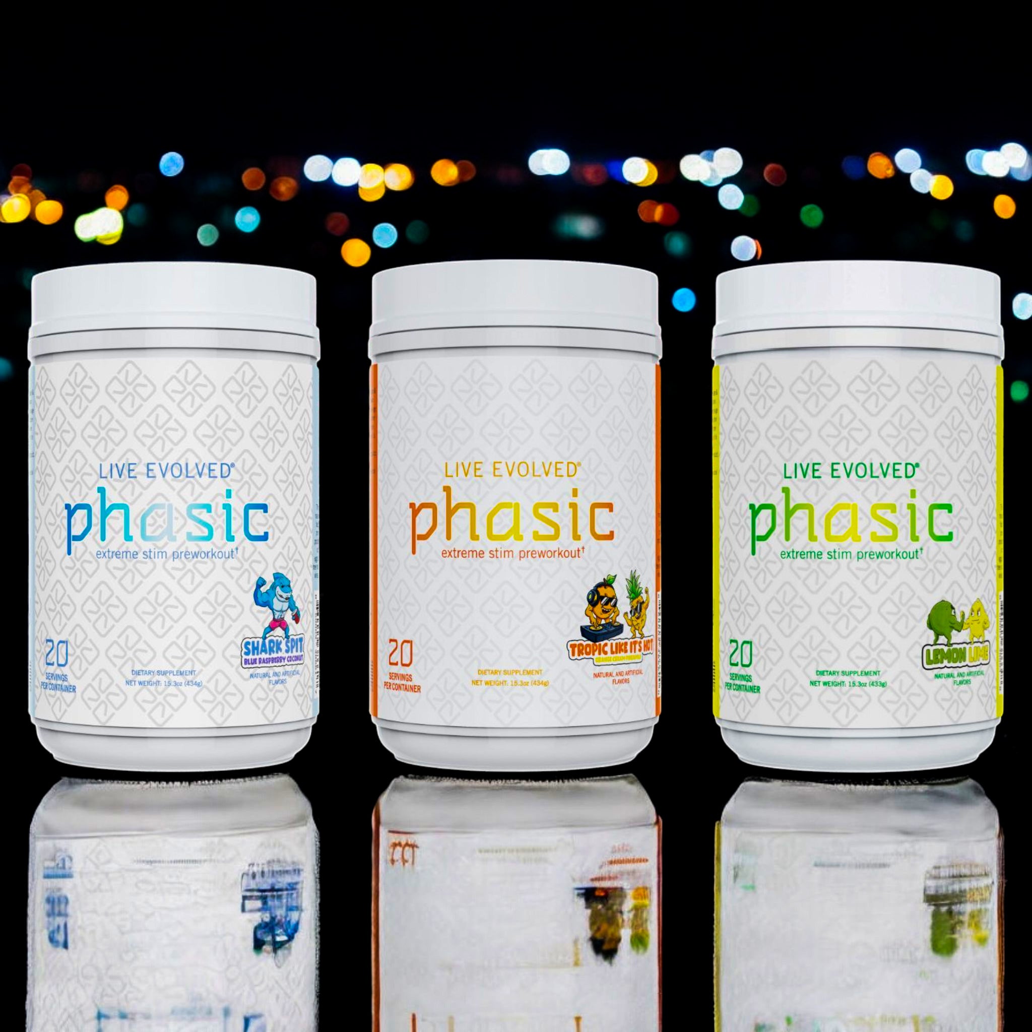 Phasic - Extreme High Stimulant Preworkout DMAE, Eria Jarensis, 475mg Caffeine, 6mg Yohimbine, 1106mg total stim.