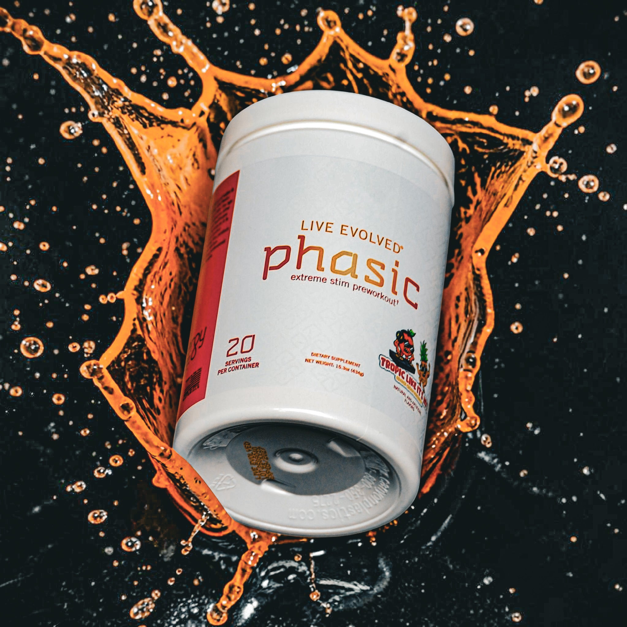 Phasic - Extreme High Stimulant Preworkout DMAE, Eria Jarensis, 475mg Caffeine, 6mg Yohimbine, 1106mg total stim.