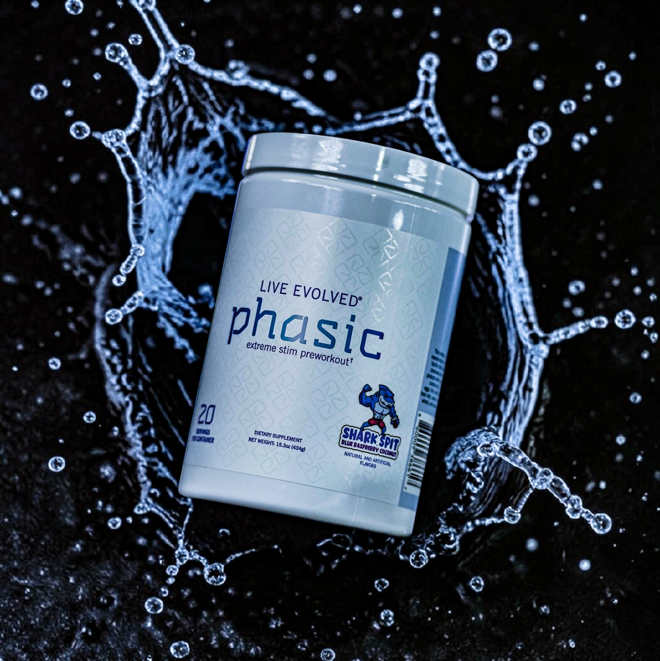 Phasic - Extreme High Stimulant Preworkout DMAE, Eria Jarensis, 475mg Caffeine, 6mg Yohimbine, 1106mg total stim.