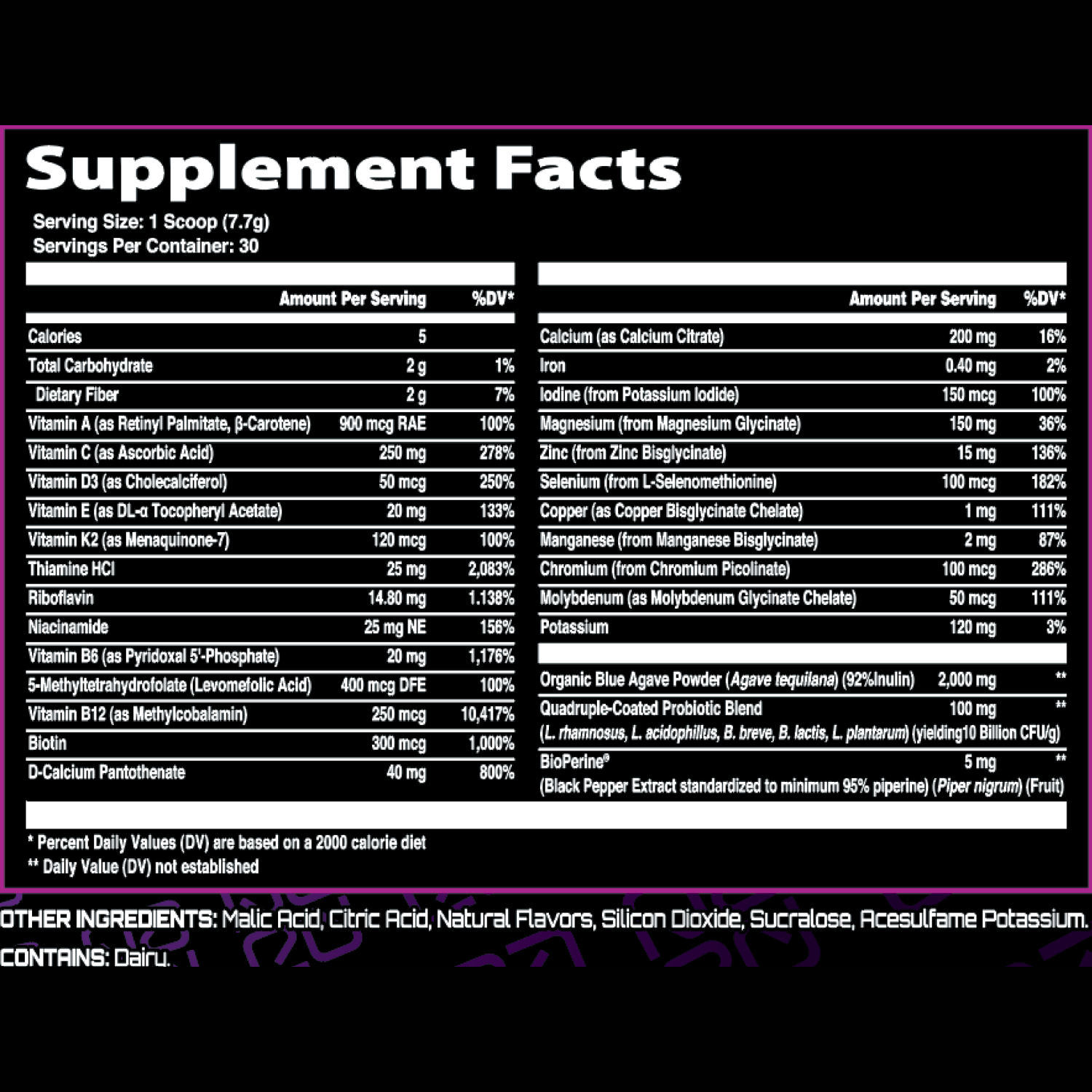 Repletion – Powdered Multivitamin, Probiotics, Fiber