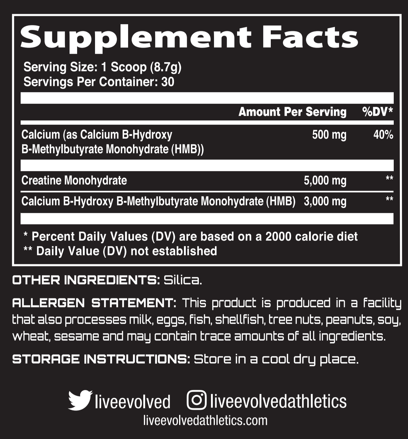 Construct - 5g Creatine & 3g HMB powder 30 servings