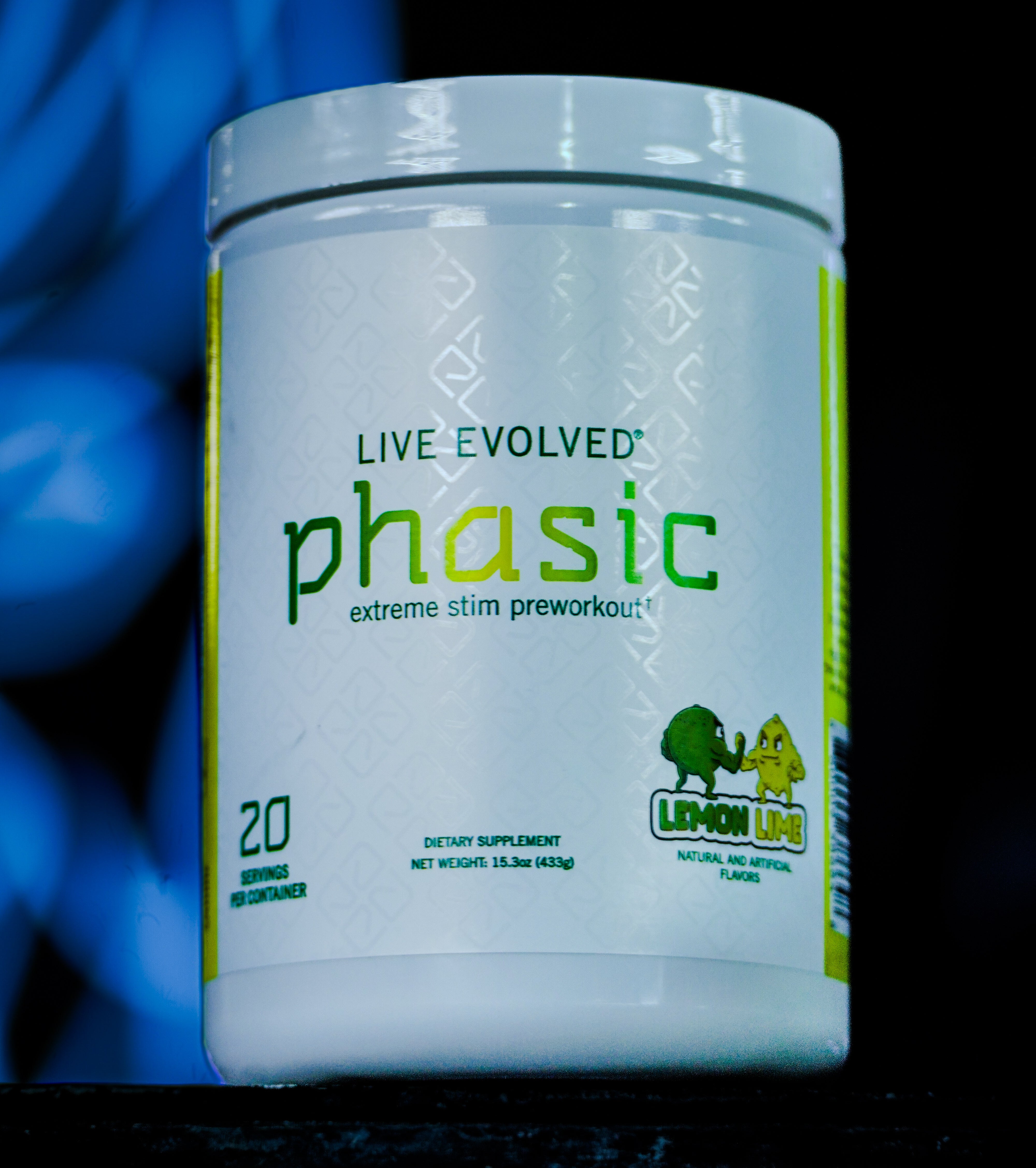 Phasic - Extreme High Stimulant Preworkout DMAE, Eria Jarensis, 475mg Caffeine, 6mg Yohimbine, 1106mg total stim.