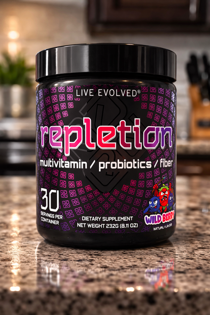 Repletion – Daily Multivitamin with Probiotics & Prebiotic Fiber (available the week of 3/16)